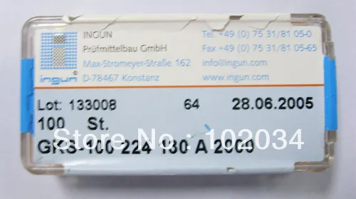 100 шт./лот 100% оригинальный INGUN GKS-100-224-130 224 130 A 2000 пружинный тестовый зонд Pogo Pin, сделано в германии
100 шт./лот 100% оригинальный INGUN GKS-100-224-130 224 130 A 2000 пружинный тестовый зонд Pogo Pin, сделано в германии