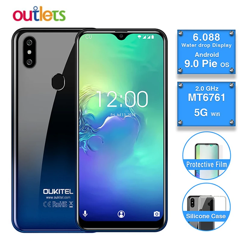 OUKITEL C15 PRO 6 088 "FHD 19:9 смартфон с четырёхъядерным процессором MT6761 ОЗУ 2 Гб ПЗУ 16 ГБ 4
