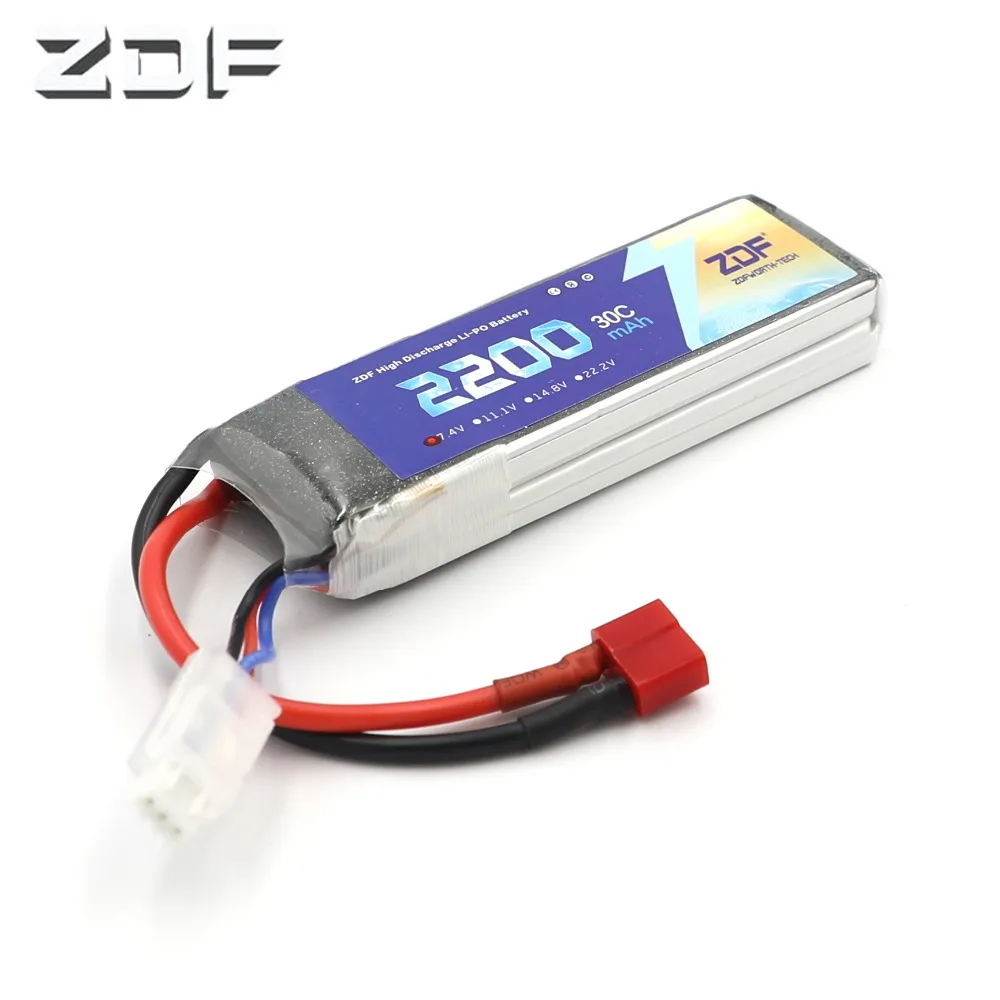 ZDF 2S 7 4 V 2200mAh 30C Lipo батарея LiPo литий полимерная для RC вертолетов автомобиля лодки