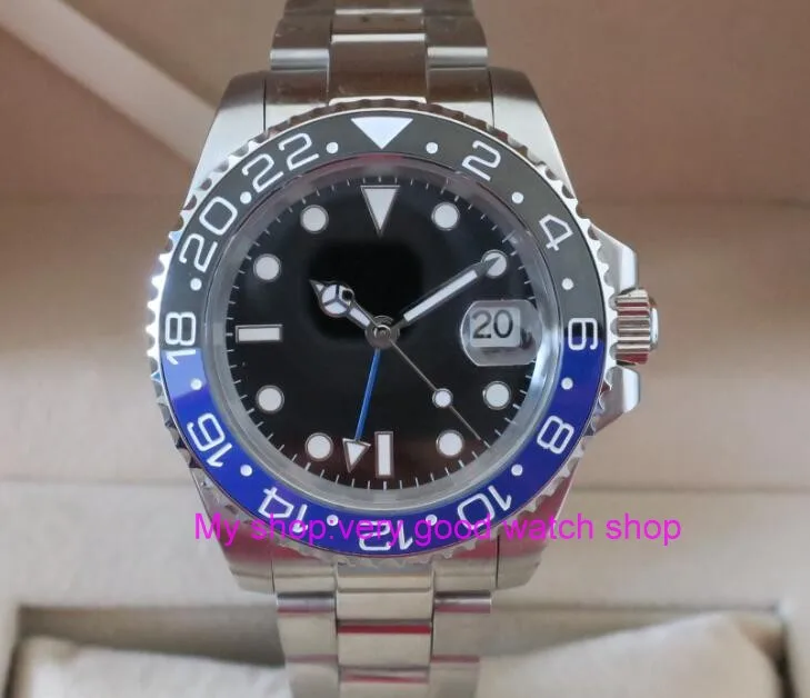 40MM PARNIS GMT Automatic Self-Wind movement blue&black Ceramic bezel Sapphire Crystal luminous men's watch gn02
40MM PARNIS GMT Automatic Self-Wind movement blue&black Ceramic bezel Sapphire Crystal luminous men's watch gn02