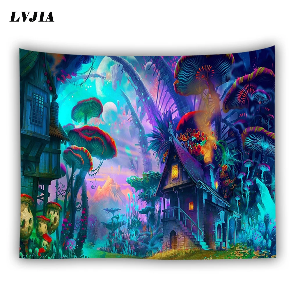 bohemian wall tapestry hanging huge mushroom house fairyland psychedelic tapestriws home decor
bohemian wall tapestry hanging huge mushroom house fairyland psychedelic tapestriws home decor