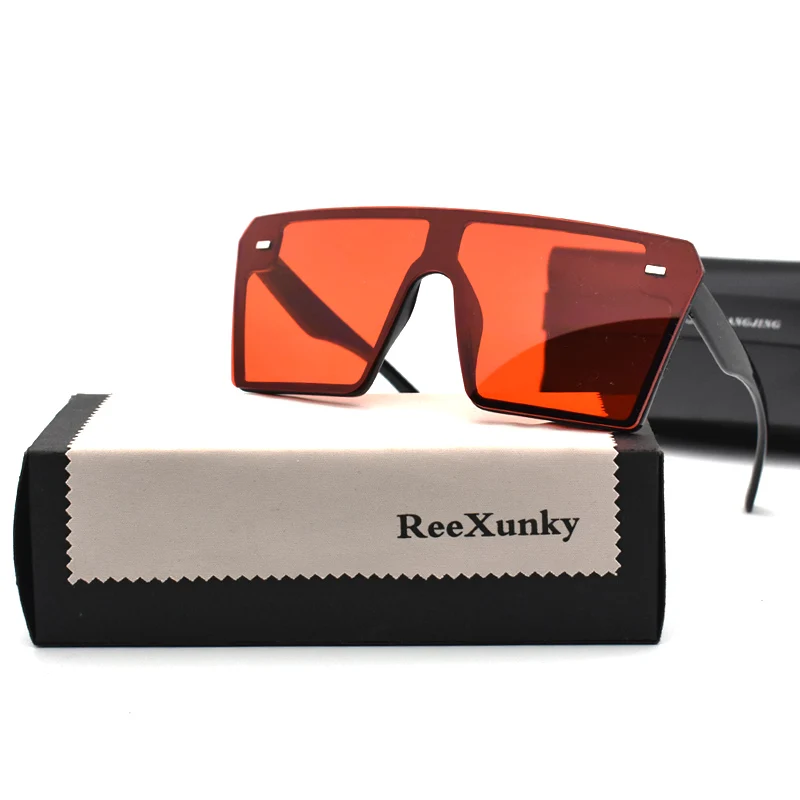 2020 Vintage Brand Designer Black Mirror Sunglasses Oversized Square Sunglasses For Women Flat Top Shades UV400 zonnebril dames
2020 Vintage Brand Designer Black Mirror Sunglasses Oversized Square Sunglasses For Women Flat Top Shades UV400 zonnebril dames