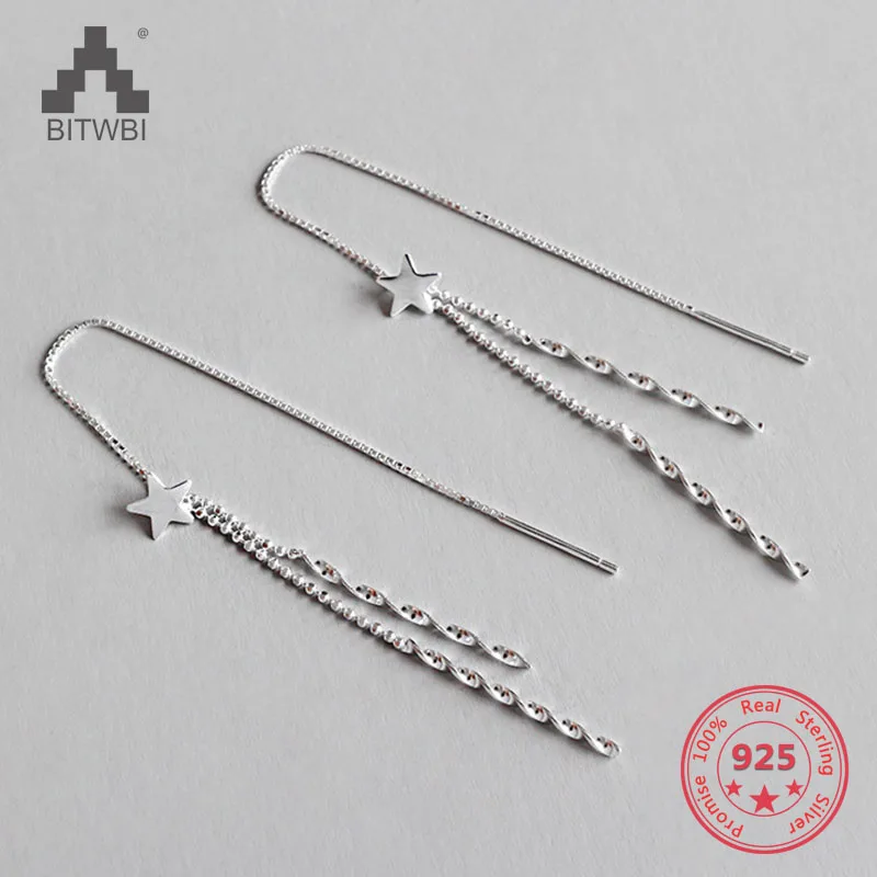 100% 925 Sterling Silver Fashion Women Stylish Star Streamlined Tassel Long Crystal Dangle Earrings Women Girl Jewelry
100% 925 Sterling Silver Fashion Women Stylish Star Streamlined Tassel Long Crystal Dangle Earrings Women Girl Jewelry
