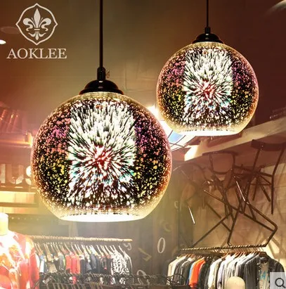 3D Fireworks Effect LED Pendant light Bulb Vintage Art Decoration lamp 110V-220V E27 Glass Shade | Лампы и освещение