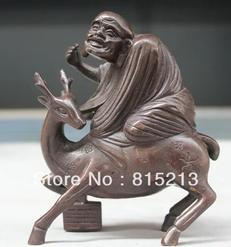 bi00146 6" Chinese Buddhism Purple Bronze Arhat Ride Sika spotted deer Buddha Statue
bi00146 6" Chinese Buddhism Purple Bronze Arhat Ride Sika spotted deer Buddha Statue