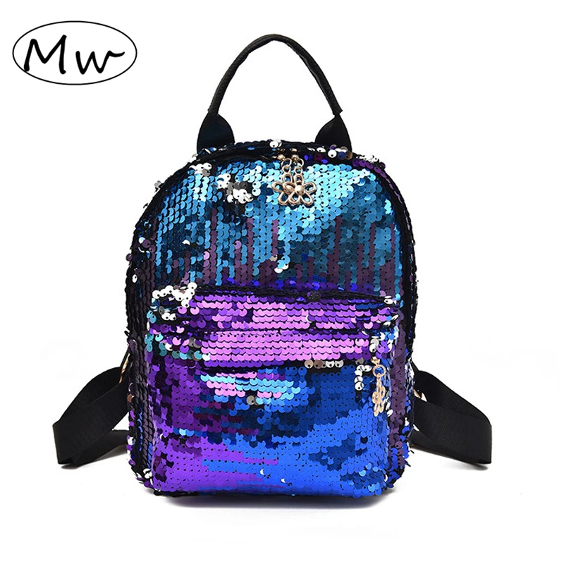 5 видов цветов женский мини-рюкзак с блестками маленькие блестящие рюкзаки на