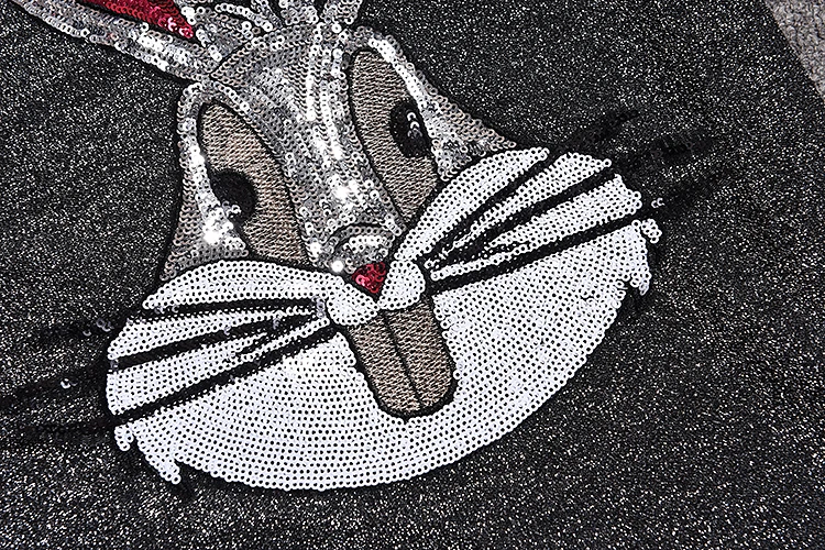T Dress Women's Short Sleeve Sparkle Rabbit Sequined Cartoon Appliques Mini Dresses Casual Dress Young Ladies Party Dress CC046
T Dress Women's Short Sleeve Sparkle Rabbit Sequined Cartoon Appliques Mini Dresses Casual Dress Young Ladies Party Dress CC046