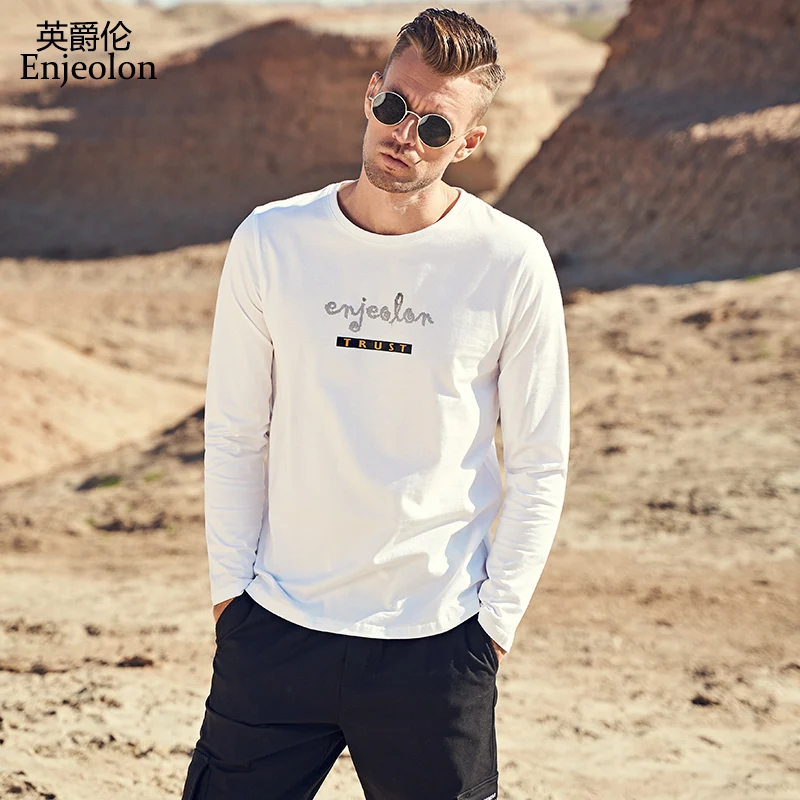 Enjeolon Brand New Fashion Men T shirt Long Sleeved O-necK 100% Cotton Letter Print Male Top Tee Plus Size 3XL RST7411-1
Enjeolon Brand New Fashion Men T shirt Long Sleeved O-necK 100% Cotton Letter Print Male Top Tee Plus Size 3XL RST7411-1