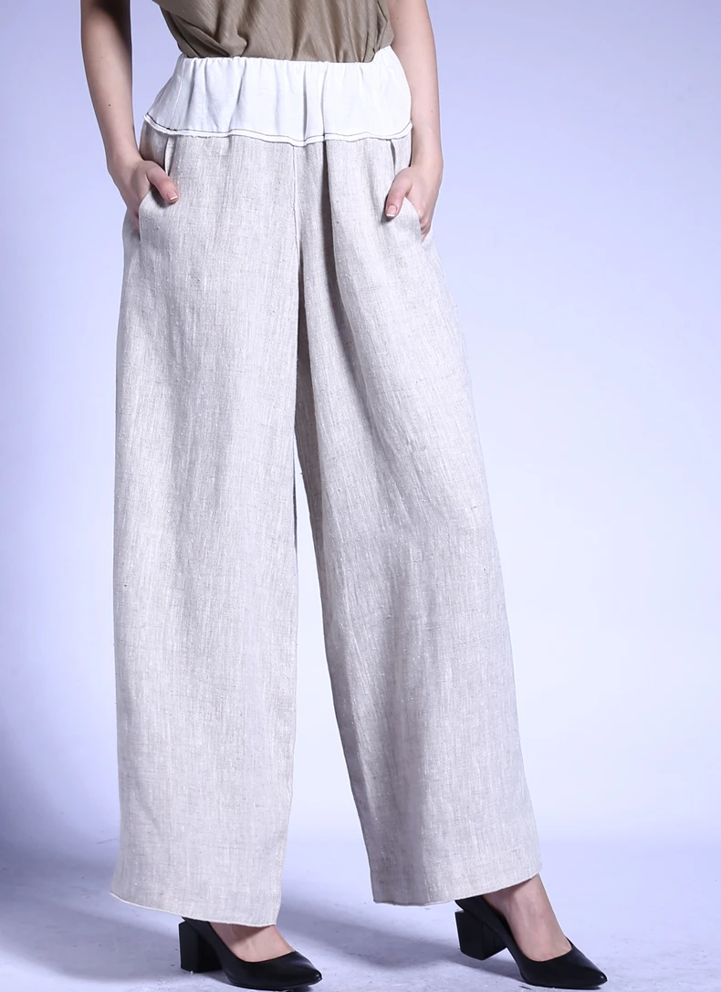 100%linen women's fashion boutique wide leg pants full length trousers beige for autumn spring S36/M38/L40
100%linen women's fashion boutique wide leg pants full length trousers beige for autumn spring S36/M38/L40