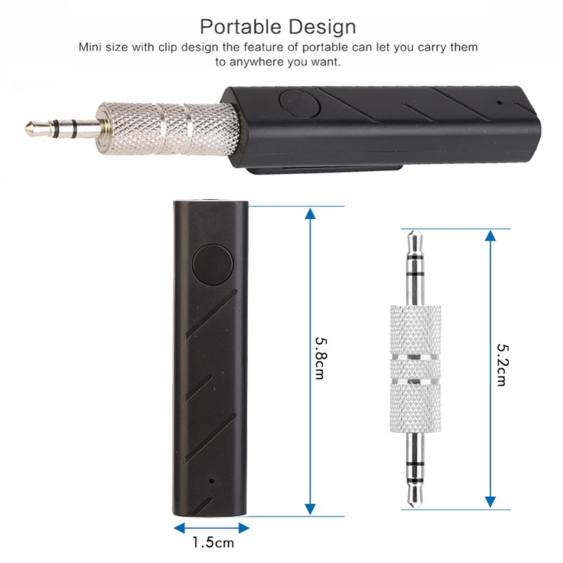 AUX 3.5mm Jack Bluetooth Handsfree Call Adapter Car Receiver Transmitter Auto Music Receivers | Электроника