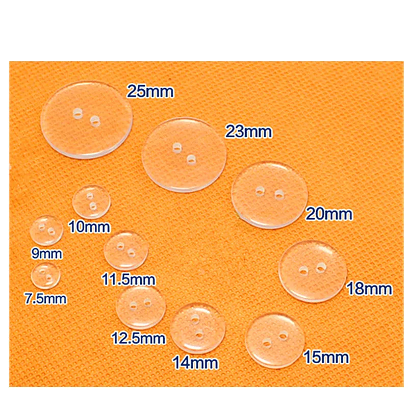 100pcs 12-20L 2Holes Transparent Buttons Clear Sewing Polyester Resin Shirt Button for Clothes DIY Bottones Apparrel Accessories
100pcs 12-20L 2Holes Transparent Buttons Clear Sewing Polyester Resin Shirt Button for Clothes DIY Bottones Apparrel Accessories
