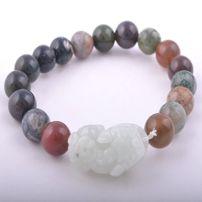 Feng Shui Jade Pixiu Pi Yao Stretch Bracelet For Wealth Fengshui 
Feng Shui Jade Pixiu Pi Yao Stretch Bracelet For Wealth Fengshui