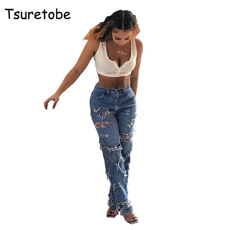 Tsuretobe Casual Hole Jean Pants Women Destroyed Ripped Distressed Slim Trousers Ladies Fashion Hollow Out Deans Pant Female
Tsuretobe Casual Hole Jean Pants Women Destroyed Ripped Distressed Slim Trousers Ladies Fashion Hollow Out Deans Pant Female