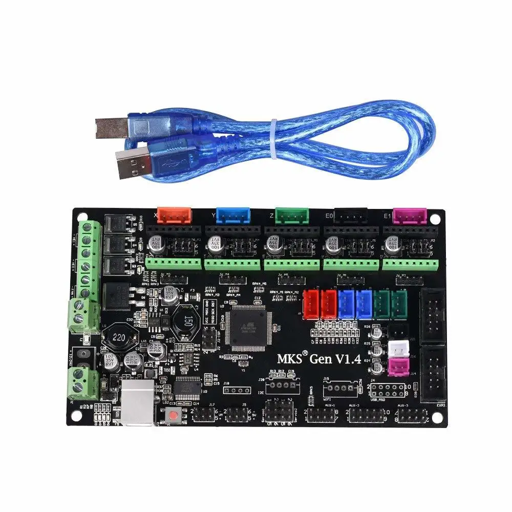 Плата контроллера для 3D-принтера MKS Gen V1.4, материнская плата Mega 2560 R3 RepRap Ramps1.4, совместима с USB
Плата контроллера для 3D-принтера MKS Gen V1.4, материнская плата Mega 2560 R3 RepRap Ramps1.4, совместима с USB