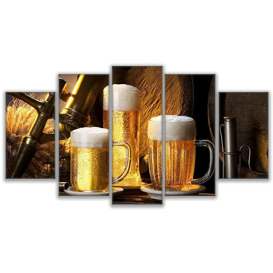 CLSTROSE Modular Canvas Painting Wall Art Home Decor 5 Pieces Cold Ones Drink Pictures Living Room HD Print Beer Poster Unframed
CLSTROSE Modular Canvas Painting Wall Art Home Decor 5 Pieces Cold Ones Drink Pictures Living Room HD Print Beer Poster Unframed