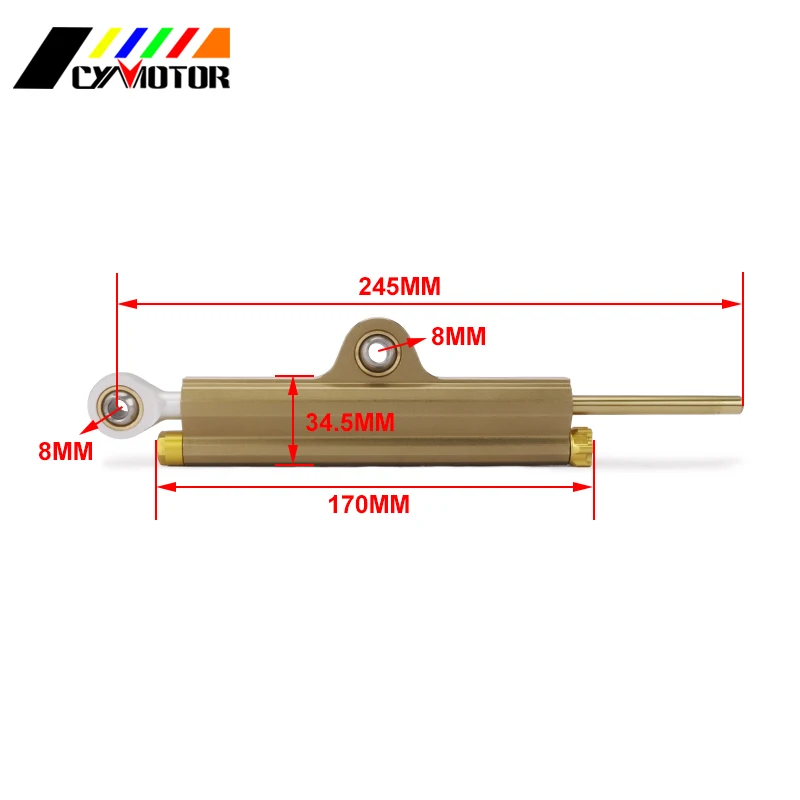 Universal Aluminum Motorcycle Damper Steering Stabilize Safety Control For YAMAHA SUZUKI KAWASAKI HONDA GSXR GSF FZ1 FZ6 MT R1
Universal Aluminum Motorcycle Damper Steering Stabilize Safety Control For YAMAHA SUZUKI KAWASAKI HONDA GSXR GSF FZ1 FZ6 MT R1