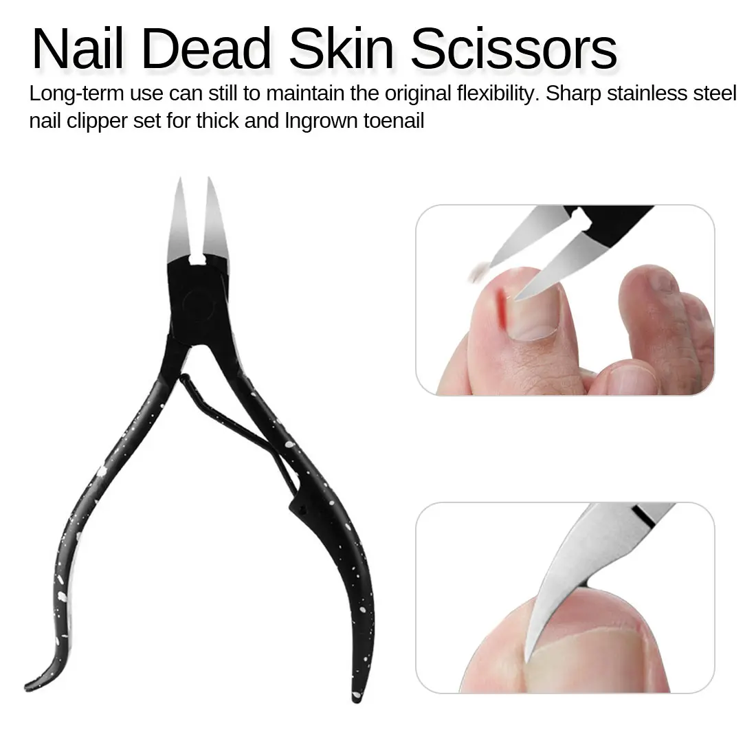Black 1Pcs Exfoliating Groove Pick Toe Finger Corrector Cuticle Pusher Stainless Steel Remover Dead Skin Manicure Nail Tools
Black 1Pcs Exfoliating Groove Pick Toe Finger Corrector Cuticle Pusher Stainless Steel Remover Dead Skin Manicure Nail Tools