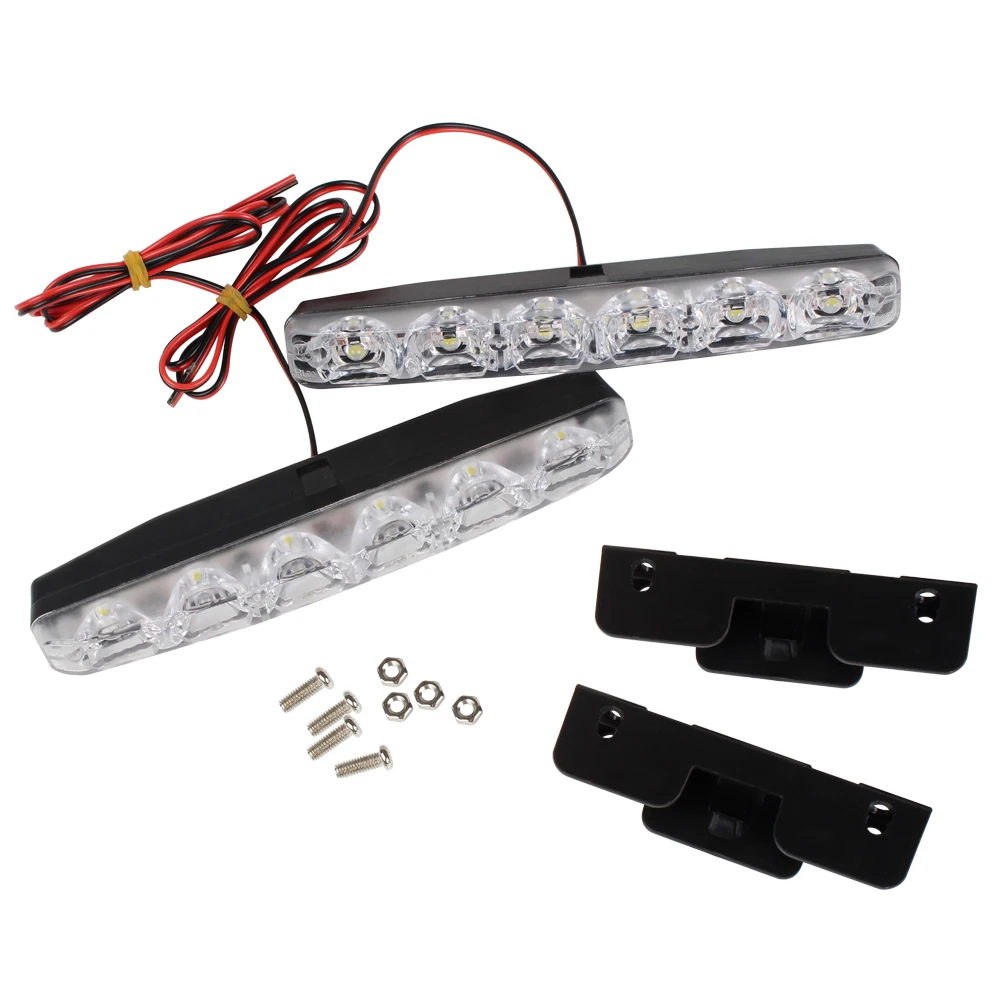 2 Pcs LED Car Daytime Running Lights DRL 6 LEDs Automobile light 12V Warning Light for Universal Car HEHEMM
2 Pcs LED Car Daytime Running Lights DRL 6 LEDs Automobile light 12V Warning Light for Universal Car HEHEMM