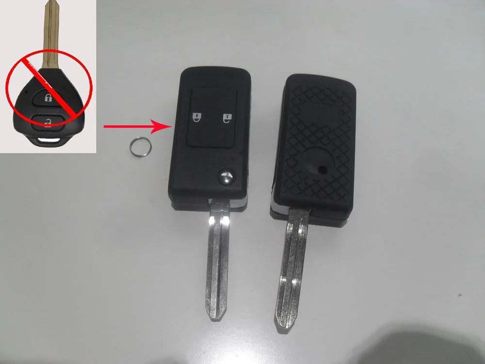 2 Buttons Modified Blank Flip Remote Key Shell For Toyota Corolla FOB Keyless Blank Case
2 Buttons Modified Blank Flip Remote Key Shell For Toyota Corolla FOB Keyless Blank Case