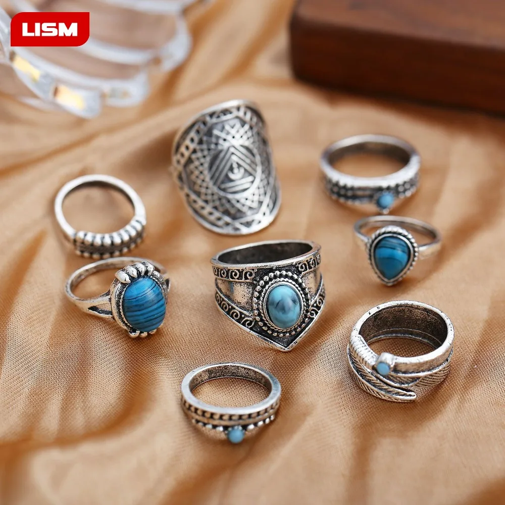 8pcs/Set Bohemia Antique Silver Color Elephant Flower Rose Heart Crown Carved Rings Set Knuckle Rings for Women Jewelry
8pcs/Set Bohemia Antique Silver Color Elephant Flower Rose Heart Crown Carved Rings Set Knuckle Rings for Women Jewelry