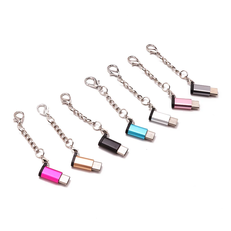 Микро usb type-C мобильный телефон мини зарядное устройство адаптер с брелок для samsung