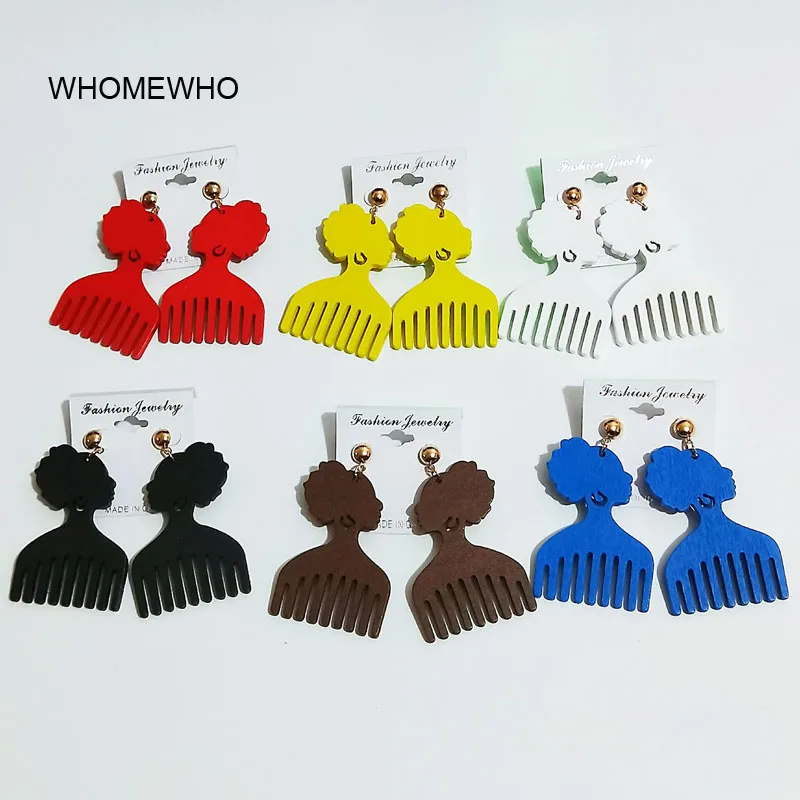 6 Colors Neon Candy Coated Africa Black Queen Comb Barber Wood Jewel Earrings Vintage Bohemia Party Jewelry Wooden DIY Accessory
6 Colors Neon Candy Coated Africa Black Queen Comb Barber Wood Jewel Earrings Vintage Bohemia Party Jewelry Wooden DIY Accessory