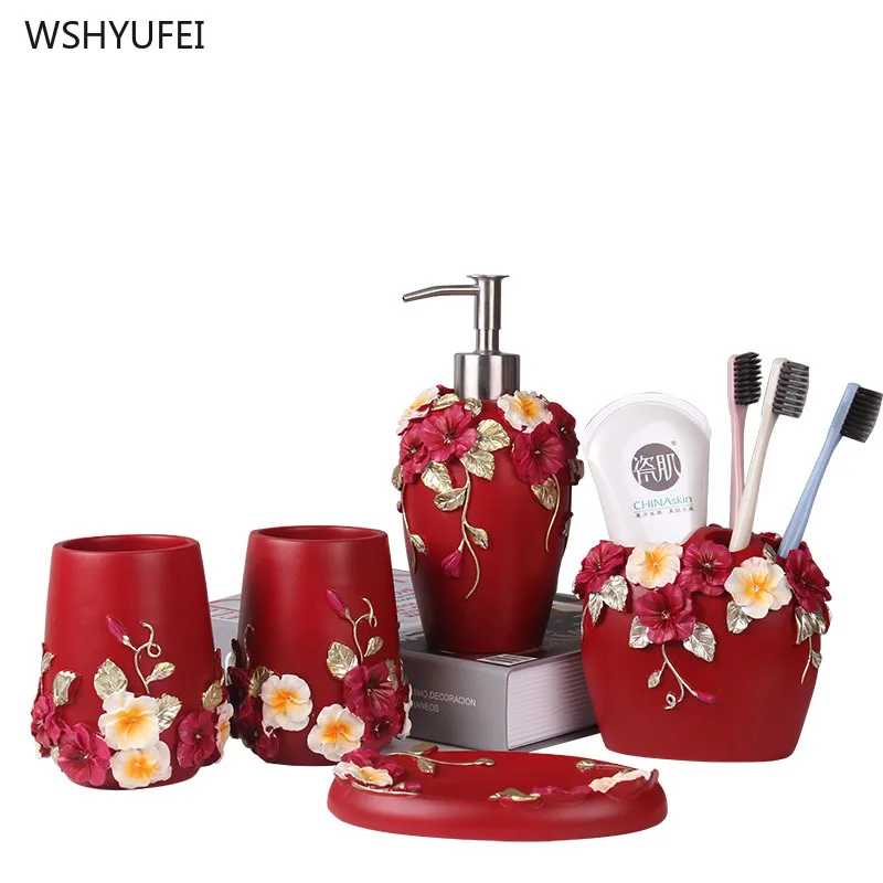 5 Pcs Direct sales romantic manor home bathroom wash set wash cup brush teeth mouth cup married newlywed housewarming gift
5 Pcs Direct sales romantic manor home bathroom wash set wash cup brush teeth mouth cup married newlywed housewarming gift