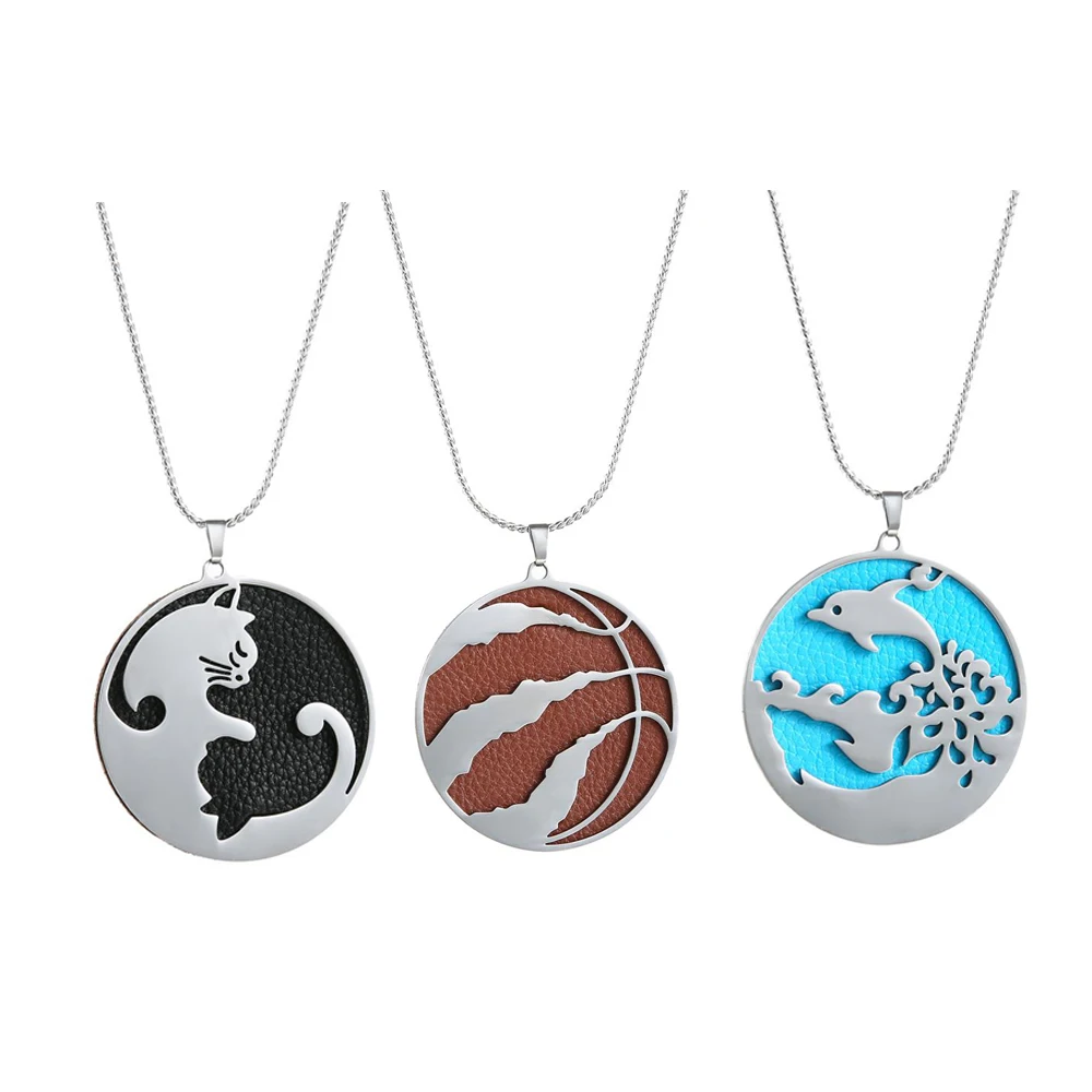 Legenstar Reversible Colorful Leather Pendant Necklaces Cat Basketball Dolphin Charm Stainless Steel Necklace for Women 2019
Legenstar Reversible Colorful Leather Pendant Necklaces Cat Basketball Dolphin Charm Stainless Steel Necklace for Women 2019