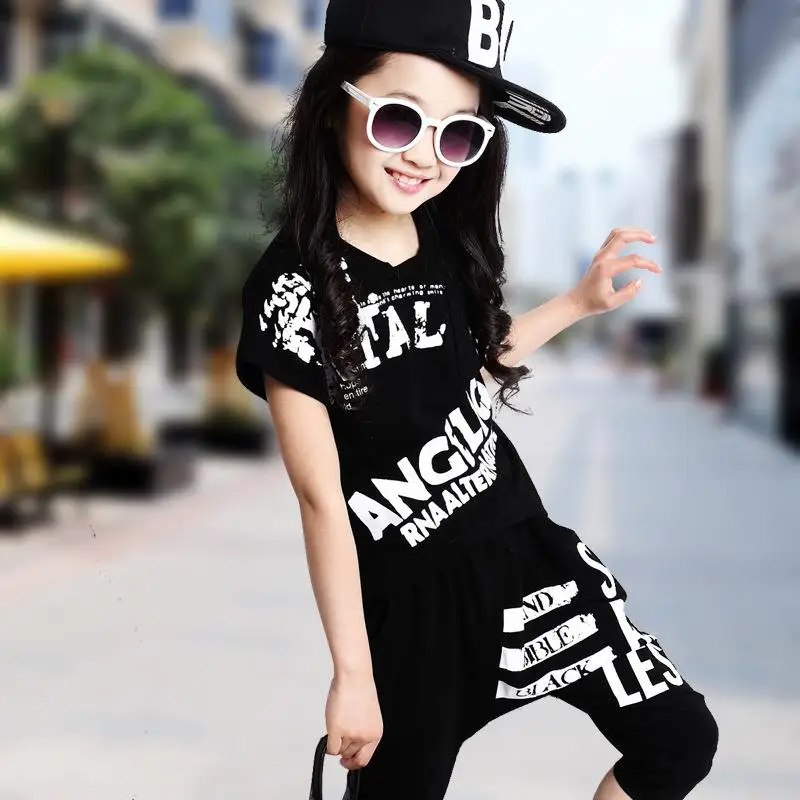 Hip-Hop Style 2023 Summer Girls Active Short-Sleeve Dancing Clothing Set Kid Tees Harem Pant Twinset Children Sport Clothes X364
Hip-Hop Style 2023 Summer Girls Active Short-Sleeve Dancing Clothing Set Kid Tees Harem Pant Twinset Children Sport Clothes X364