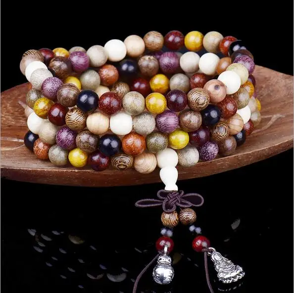 108 шт. различные сандалового дерева тибетский буддистский молитвенный браслет с