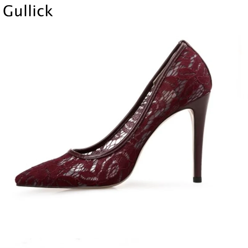 Gullick Fashion Lace Flower Wine Red Woman Pumps Sexy Pointed Toe Sip On Thin High Heels Woman Wedding Banquet Dress Pumps
Gullick Fashion Lace Flower Wine Red Woman Pumps Sexy Pointed Toe Sip On Thin High Heels Woman Wedding Banquet Dress Pumps