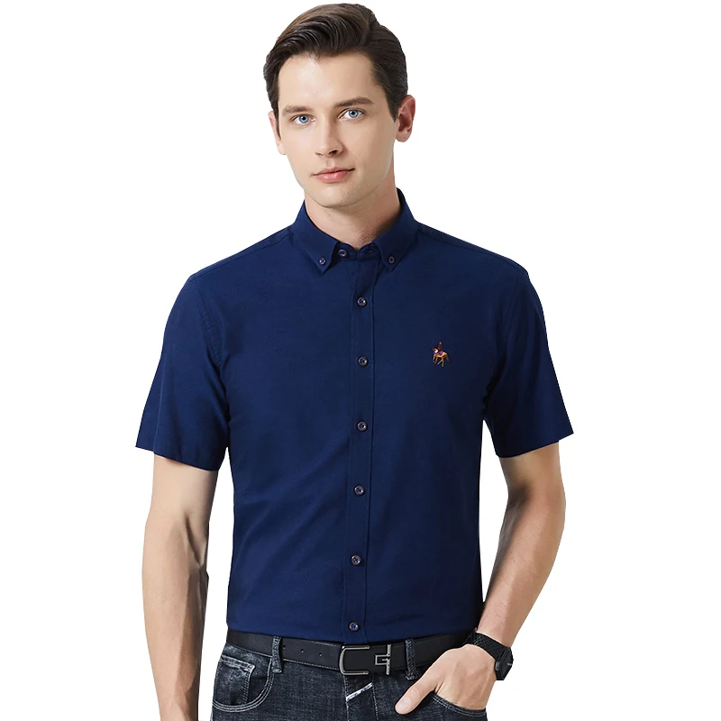 Рубашка DTA010 мужская с короткими рукавами рубашка из 2020 Хлопка Оксфорд модная