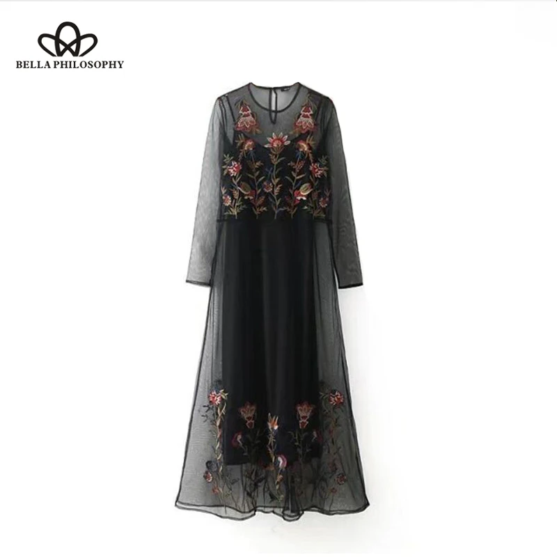 Женское вечернее платье Heydress до середины голени с круглым вырезом и цветочной