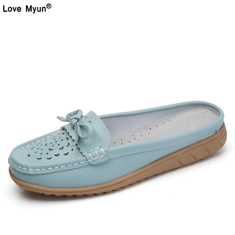 Genuine Leather Shoes Woman Slippers Hollow Ladies Flat Plus Size Women Shoes Slides Zapatos De Mujer Chaussure Femme 541
Genuine Leather Shoes Woman Slippers Hollow Ladies Flat Plus Size Women Shoes Slides Zapatos De Mujer Chaussure Femme 541