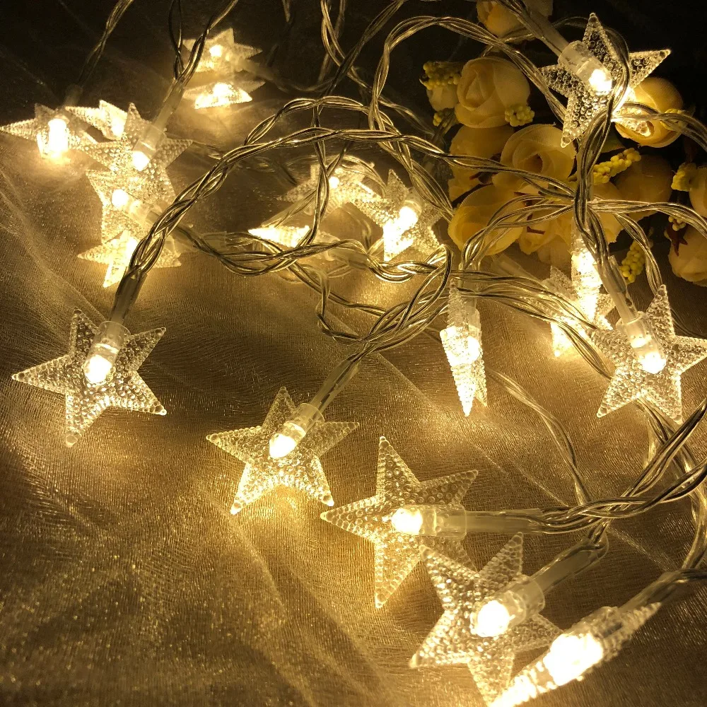 New Year 1.5M 3M 6M 10M LED Star String Lights Fairy Garland Waterproof For Christmas Wedding Home Decoration Battery Powered
New Year 1.5M 3M 6M 10M LED Star String Lights Fairy Garland Waterproof For Christmas Wedding Home Decoration Battery Powered