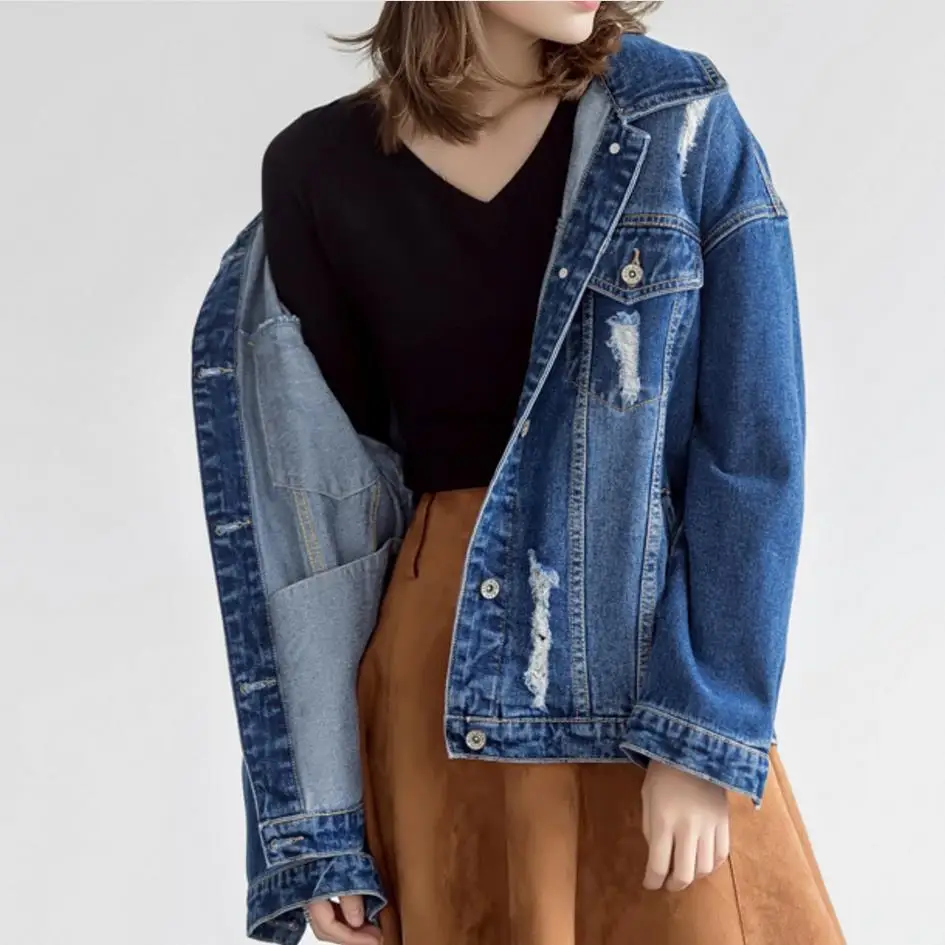 New Autumn Women Denim Jacket Bf Wind Jean Jacket Loose Long Sleeve Coats Large Size Jacket
New Autumn Women Denim Jacket Bf Wind Jean Jacket Loose Long Sleeve Coats Large Size Jacket