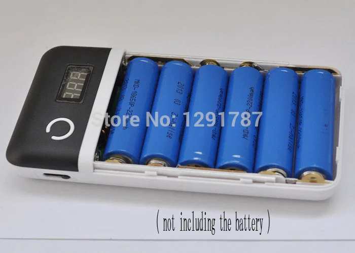 3A мобильный источник питания 6x18650 power bank зарядное устройство для аккумуляторная