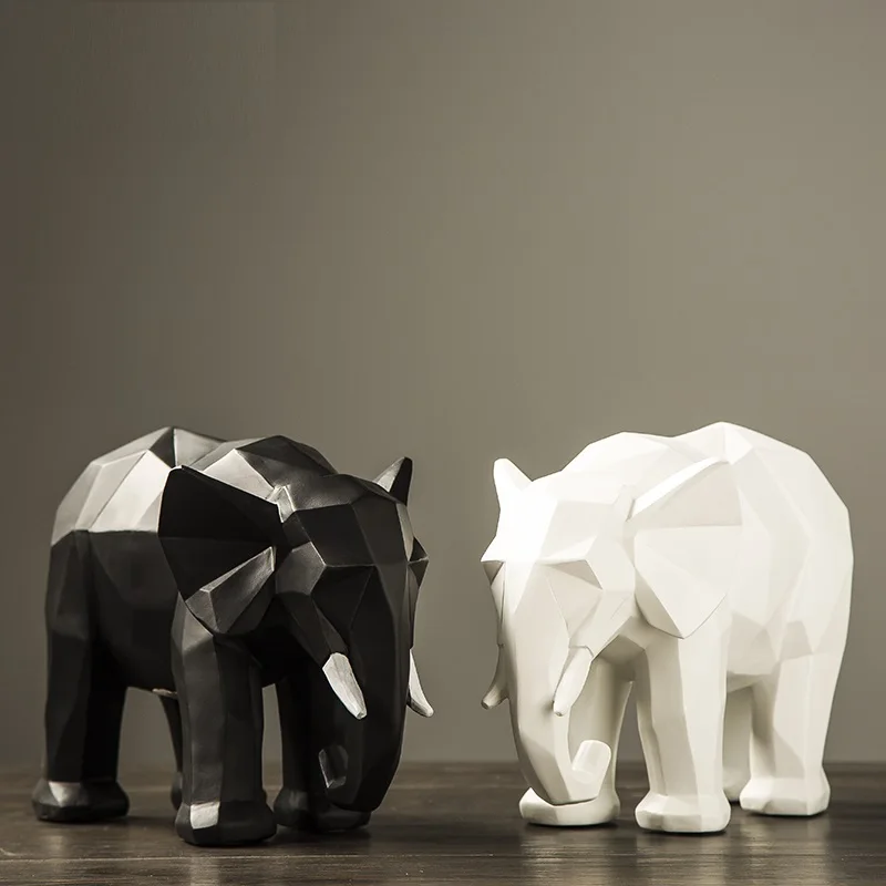 Geometry Elephant Statues Animals Figurine Resin Art&Craft Nordic Home Decoration Accessories Opening Gift R669
Geometry Elephant Statues Animals Figurine Resin Art&Craft Nordic Home Decoration Accessories Opening Gift R669