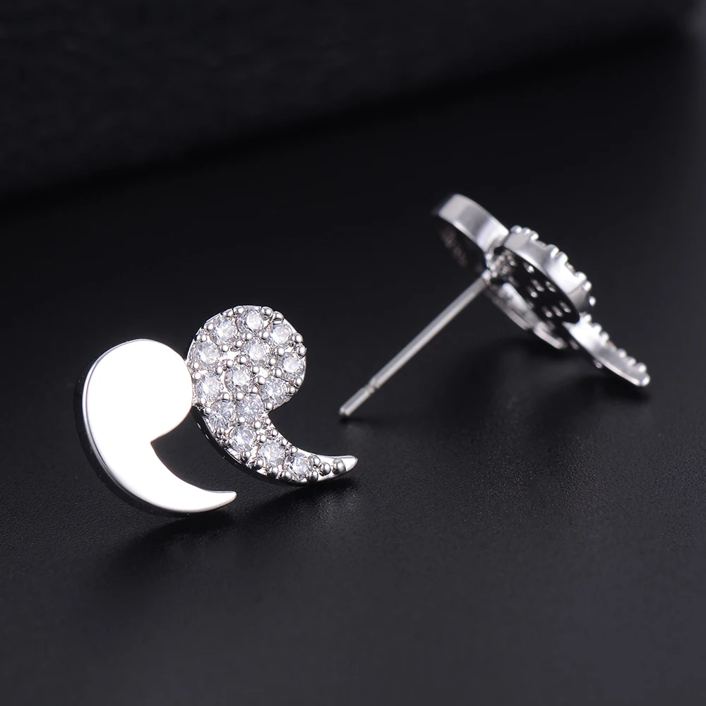 SisCathy Personality Double Quotes Stud Earrings for Women Girls Charm Attractive Cubic Zirconia Copper Earrings Ear Accessories
SisCathy Personality Double Quotes Stud Earrings for Women Girls Charm Attractive Cubic Zirconia Copper Earrings Ear Accessories