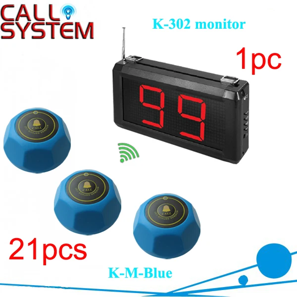 1 set 1 Display Receiver K-302 with 21 bell buzzer Electronic Waiter Button System CE Passed
1 set 1 Display Receiver K-302 with 21 bell buzzer Electronic Waiter Button System CE Passed