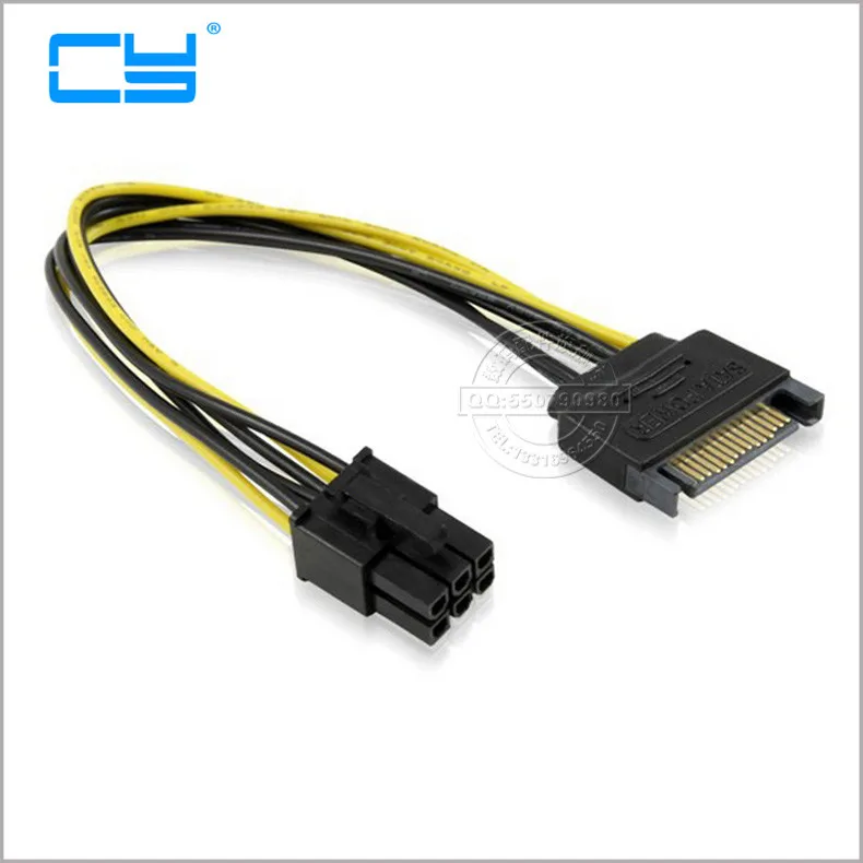 10pcs 15Pin SATA to 6Pin Power Cable Adapter Connector 6P PCI-E PCI Express Adapter Graphics Video Card Converter Cable 15cm
10pcs 15Pin SATA to 6Pin Power Cable Adapter Connector 6P PCI-E PCI Express Adapter Graphics Video Card Converter Cable 15cm
