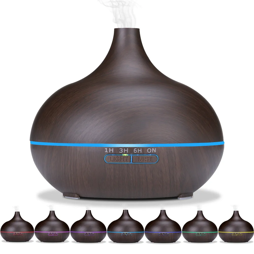 500ML Aromatherapy Oil Diffuser Wood Grain Ultrasonic Electric Air Humidifier 7 Color LED Light Mist Maker Fogger For Office
500ML Aromatherapy Oil Diffuser Wood Grain Ultrasonic Electric Air Humidifier 7 Color LED Light Mist Maker Fogger For Office