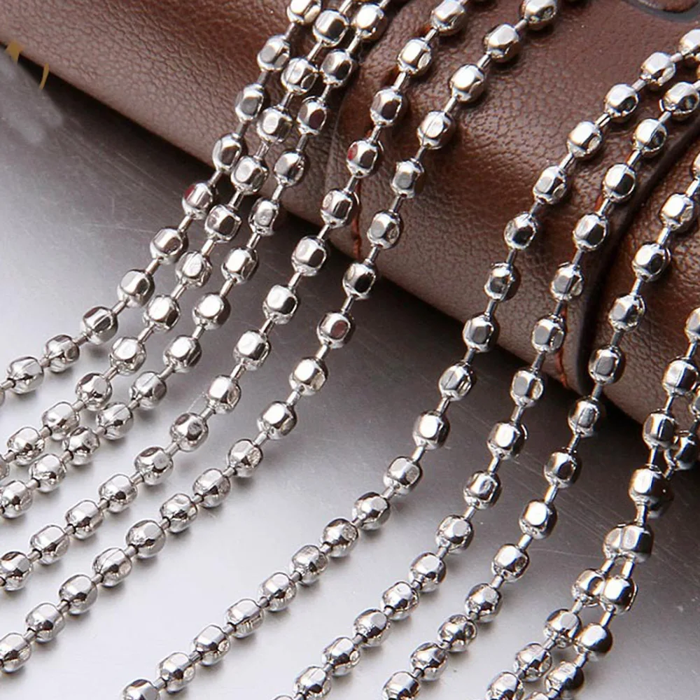 Fashion Jewelry1.5/2/2.4/3.2mm Meatl Stainless Steel Hexagon Bead Link Chain Mens Womens DIY Necklace Handing For Pendant 16-40"
Fashion Jewelry1.5/2/2.4/3.2mm Meatl Stainless Steel Hexagon Bead Link Chain Mens Womens DIY Necklace Handing For Pendant 16-40"