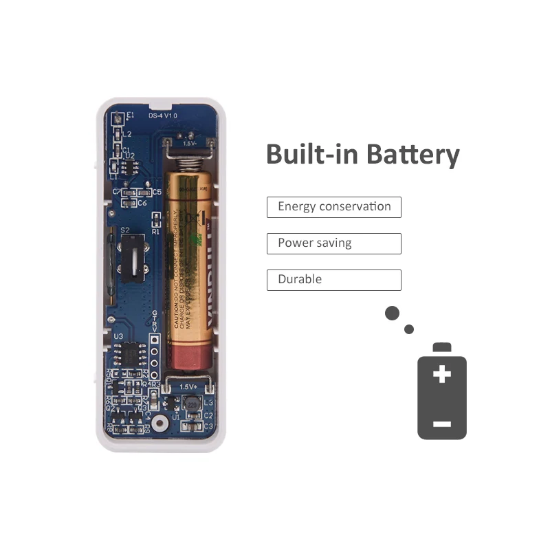 433 МГц двухполосный датчик двери и окна детектор щелочной батареи магнитный