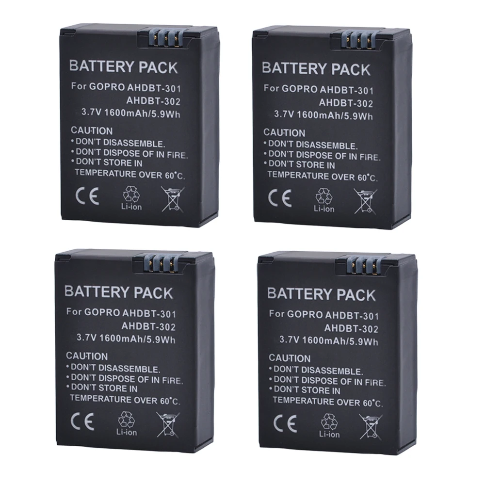 4pcs 1600mAh Go Pro HERO 3 batteria for GoPro HD HERO3/3, GoPro HERO3+, HERO3 and GoPro AHDBT-201, AHDBT-301, AHDBT-302
4pcs 1600mAh Go Pro HERO 3 batteria for GoPro HD HERO3/3, GoPro HERO3+, HERO3 and GoPro AHDBT-201, AHDBT-301, AHDBT-302