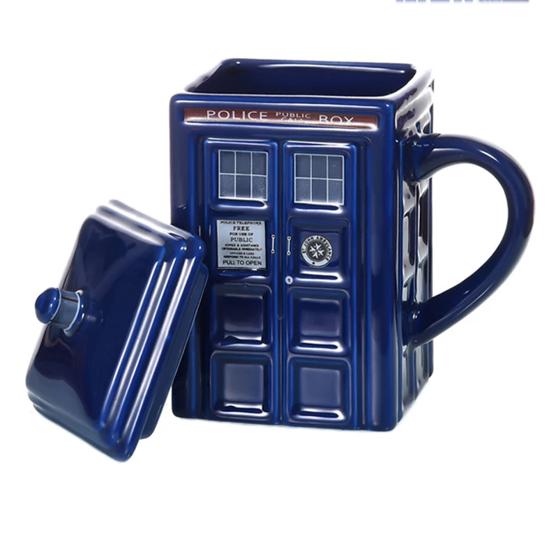 

Creative TARDIS Doctor Who 17OZ Ceramic Coffee Mug Porcelain Police Pavilion Tea Cup Souvenir Gift
