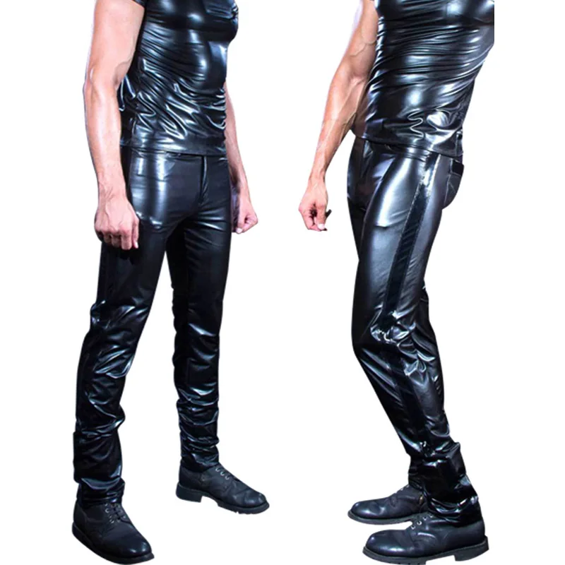 Plus Size Underwear Men's Strapon Pants Stage Performance Sexy Gay Fetish Men Latex leggings Faux Leather PVC Club Dance Wear
Plus Size Underwear Men's Strapon Pants Stage Performance Sexy Gay Fetish Men Latex leggings Faux Leather PVC Club Dance Wear