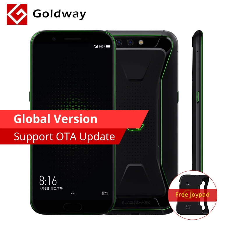 Глобальная версия Xiaomi Black Shark 8 ГБ 128 игровой Smatphone Snapdragon 845 HEISHA 5 99 "18:9 полный экран