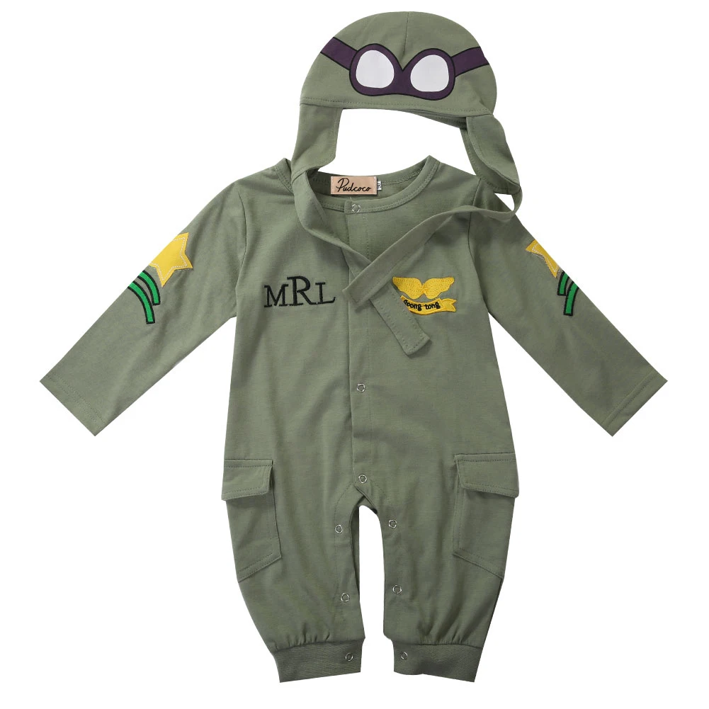 Hi Hi Baby Store Baby Kids Boy Pilot Cotton Long Sleeve Solid Rompers + Hat 6-24M
Hi Hi Baby Store Baby Kids Boy Pilot Cotton Long Sleeve Solid Rompers + Hat 6-24M