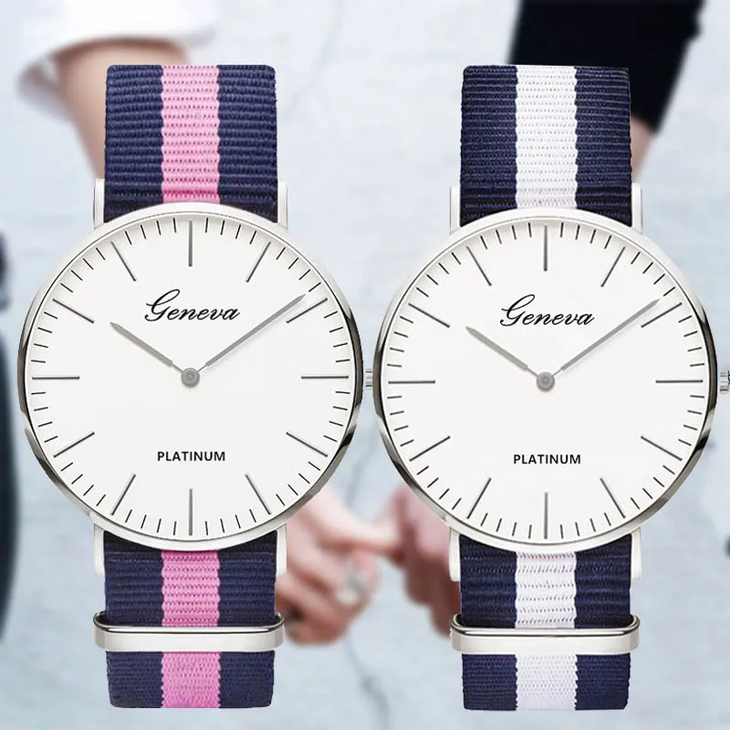 Men Women Watch Modern Fashion Classic Nylon Band Top Luxury Brand Couple Quartz Wrist Watch Montre Femme Horloge Saat
Men Women Watch Modern Fashion Classic Nylon Band Top Luxury Brand Couple Quartz Wrist Watch Montre Femme Horloge Saat